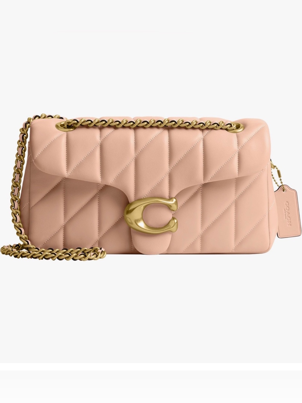 COACH Quilted Tabby 26 Shoulder Bag - Cream